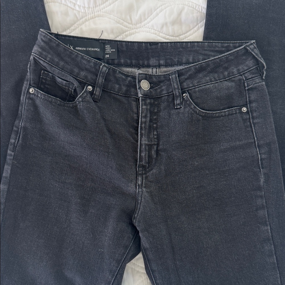 Armani Exchange super Skinny Black Jeans